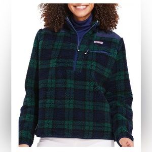 Vineyard Vines Women’s Black Watch Plaid Super Shep Size Medium